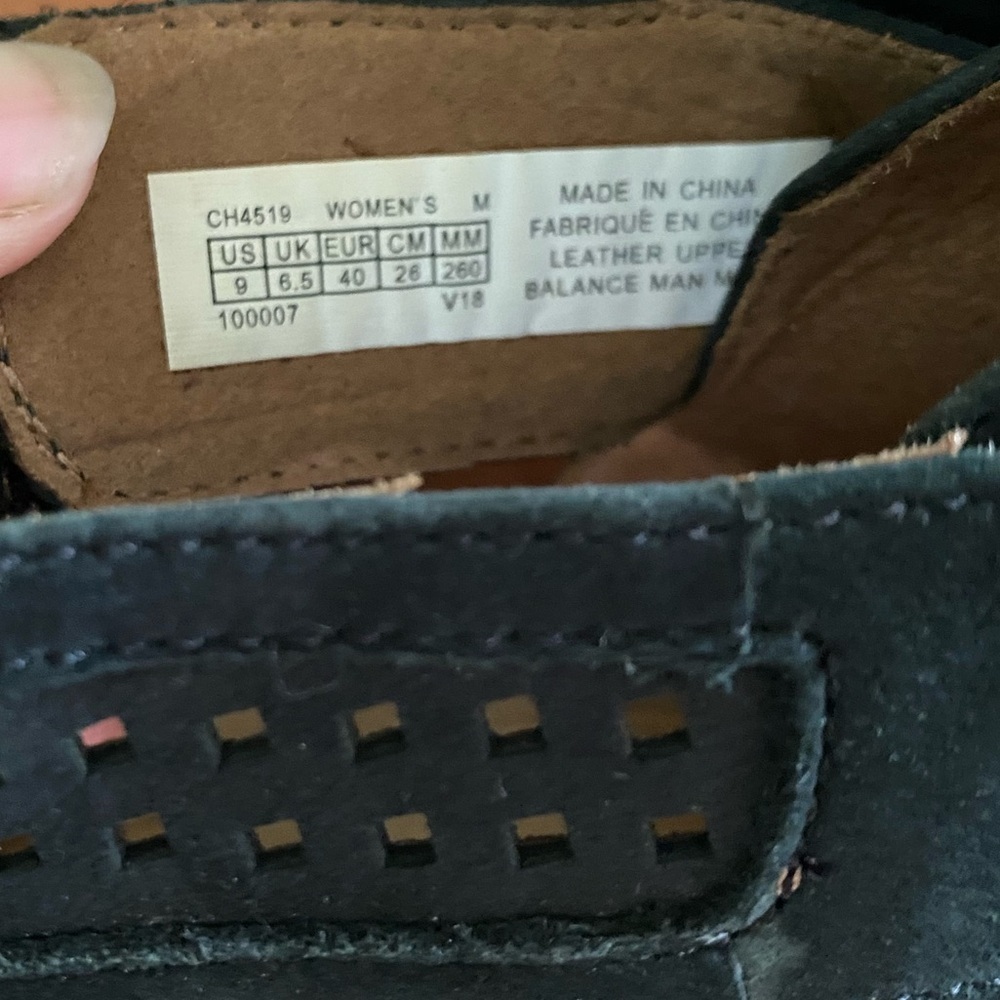 Rockport Women's Cobb Hill Black Leather Laser Cut Design Wedge Sandals Size 9 - Picture 8 of 13